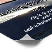 Zitat Foto Sonnenuntergang mit Beerdigung der Wolk Poster (Ecke)