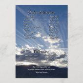 Zitat Foto Sonnenuntergang mit Beerdigung der Wolk Programm (Rückseite)