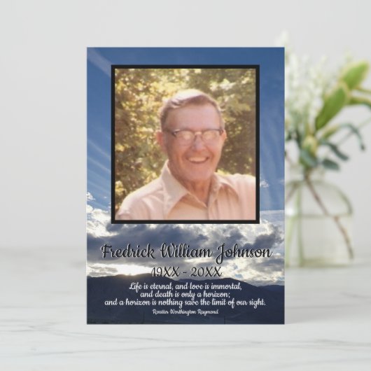 Zitat Foto Sonnenuntergang mit Beerdigung der Wolk Programm (Stehend Vorderseite)