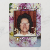 Zitat Foto Spider Mums Blumenhintergrund Beerdigun Programm (Vorderseite)