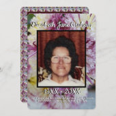 Zitat Foto Spider Mums Blumenhintergrund Beerdigun Programm (Vorne/Hinten)