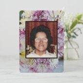 Zitat Foto Spider Mums Blumenhintergrund Beerdigun Programm (Stehend Vorderseite)