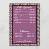 Zitat Foto Spider Mums Blumenhintergrund Beerdigun Programm (Rückseite)