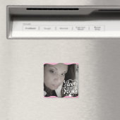 Zitat Foto Valentinstag Rosa Magnet (In Situ (Geschirrspüler))