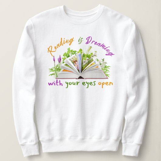 Zitat Frauen-Sweatshirt zum Lesen - Gemütliches Bu Sweatshirt (Design vorne)