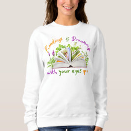 Zitat Frauen-Sweatshirt zum Lesen - Gemütliches Bu Sweatshirt