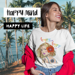 Zitat-Frauenportrait T-Shirt