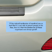 Zitat Frederic Bastiat (erster Teil) Autoaufkleber (Auf Auto)