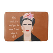 Zitat Frida Kahlo Illustration Frauen Badematte (Vorderseite)