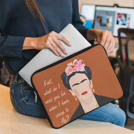 Zitat Frida Kahlo Illustration Frauen Laptopschutzhülle