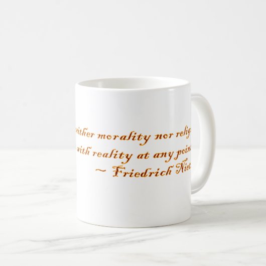 Zitat Friedrich Nietzsche Kaffeetasse (VorderseiteRechts)