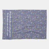 Zitat Frohe Weihnachten handgezeichnete Bäume Schn Geschirrtuch (Horizontal)