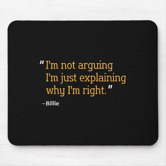 Zitat Funny Birthday Personalisierter Name Idee Mousepad (Vorne)