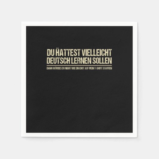 Zitat-Funny German Lautsprecher Deutschland Zitat Serviette (Vorderseite)