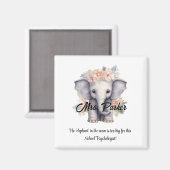 Zitat Funny, Psychologe der niedlichen Elefantensc Magnet (Vorderseite/Rückseite)