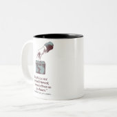 Zitat Funny Retro Spaß Vintag Elegante Zweifarbige Tasse (Vorderseite Links)