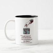 Zitat Funny Retro Spaß Vintag Elegante Zweifarbige Tasse (Links)