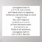 Zitat für kleine Häuser Poster (Vorne)