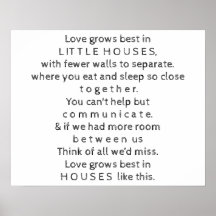 Zitat für kleine Häuser