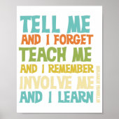 Zitat für pädagogische Texte umfasst mich klassisc Poster (Vorne)