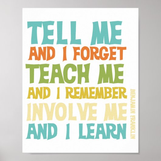 Zitat für pädagogische Texte umfasst mich klassisc Poster (Vorne)