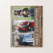 Zitat für rustikale Holzkollektion 3 Familienname Puzzle (Vertikal)