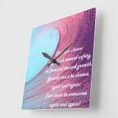 Zitat für Wachstumsziele Quadratische Wanduhr (Winkel)