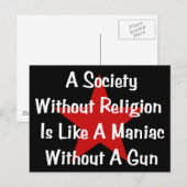 Zitat gegen Religion Postkarte (Vorne/Hinten)