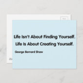 Zitat: George Bernard Shaw Postkarte (Vorne/Hinten)