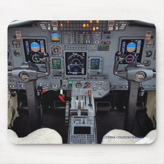 Zitat-Geschäfts-Jet-Cockpit-Mausunterlage Mousepad (Vorne)