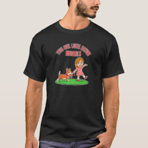 Zitat Girl Likes Rettend Tiere Katzen Hunde Adopti T-Shirt