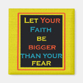 Zitat, Glaube und Furcht Magnet (Vorne)