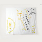 Zitat Glückwunsch Graduate 2025 Abschluss Wandteppich (Vorderseite (Horizontal))