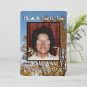 Zitat Golden Leaf Fall Bäume Hintergrund Beerdigun Programm (Stehend Vorderseite)