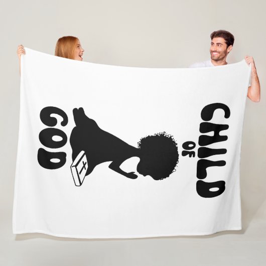 Zitat Gottes Kind Fleecedecke (Beispiel)