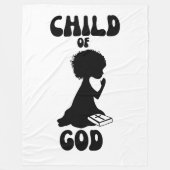 Zitat Gottes Kind Fleecedecke (Vorderseite)