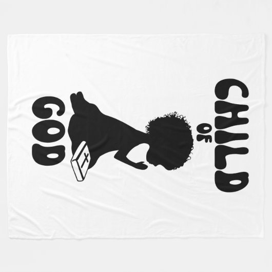 Zitat Gottes Kind Fleecedecke (Vorderseite (Horizontal))