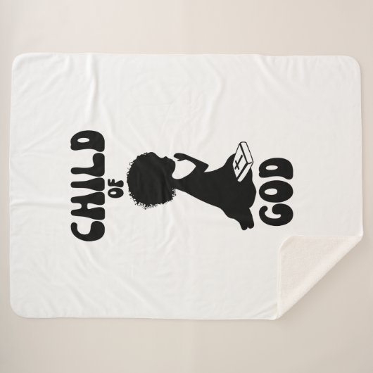 Zitat Gottes Kind Sherpadecke (Vorderseite (Horizontal))