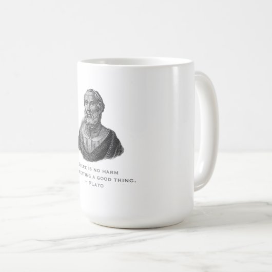 Zitat gute Tat Philosoph Plato Kaffeetasse (VorderseiteRechts)