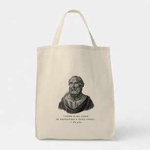 Zitat gute Tat Philosoph Plato Tragetasche