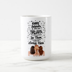 Zitat guter Freunde Kaffeetasse