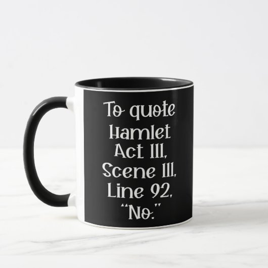 Zitat Hamlet Tasse (Links)