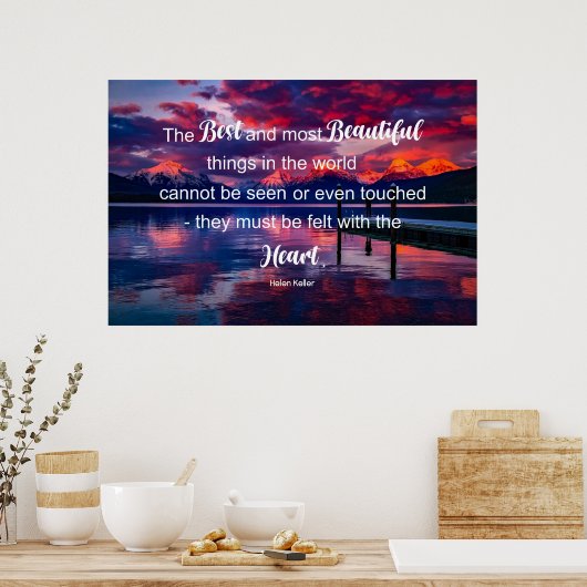 Zitat: Helen Keller Poster (Küche)