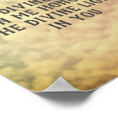 Zitat-Himmel und Wolken von Namaste Poster (Ecke)