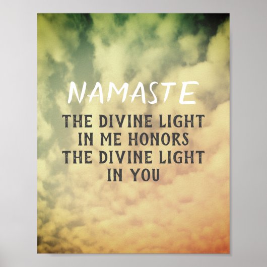 Zitat-Himmel und Wolken von Namaste Poster (Vorne)