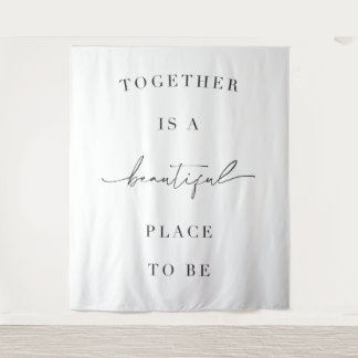 Zitat-Hintergrundbanner Hochzeitsteppich Wandteppich