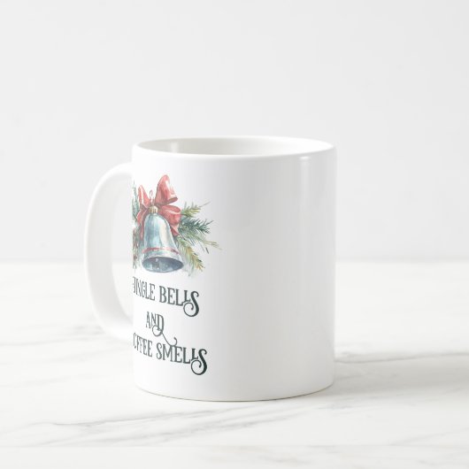 Zitat I Kiefernzweige und Weihnachten Kaffeetasse (Vorderseite Links)