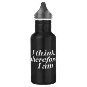 Zitat "Ich denke, also bin ich" Edelstahlflasche (Links)
