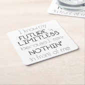 Zitat - Ich weiß, dass meine Zukunft grenzenlos is Rechteckiger Pappuntersetzer (angewinkelt)