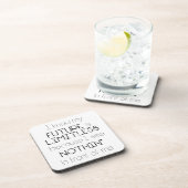 Zitat - Ich weiß, dass meine Zukunft grenzenlos is Untersetzer (Rechte Seite)